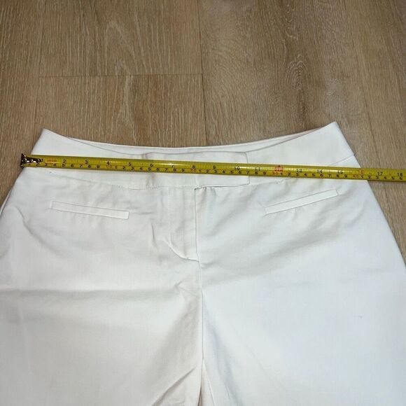 Apt. 9 White Capri Cropped Trouser Pants, Back Slit Pockets, Women’s Petite 6P - Picture 4 of 12